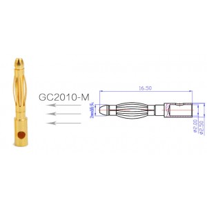 GC2010-M, 2.0mm Male Gold connector 30A