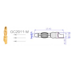 GC2011-M, 2.0mm Male Gold connector 30A