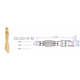 GC2014-M, 2.0mm Male Gold connector 30A