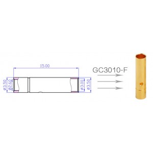 GC3010-F, 3.0mm Female Gold connector 40A