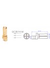 GC3514-M, 3.5mm Male Gold connector 50A
