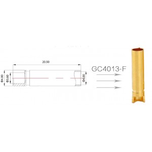 GC4013-F, 4.0mm Female Gold connector 70A