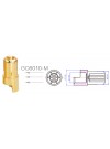 GC6010-M, 6.0mm Male Gold connector 130A