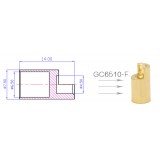 GC6510-F, 6.5mm Female Gold connector 140A